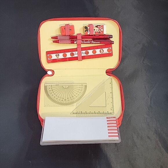BRAND NEW MINNIE MOUSE WALT DISNEY 3 SECTION PENCIL CASE ORGANIZER - Picture 8 of 11